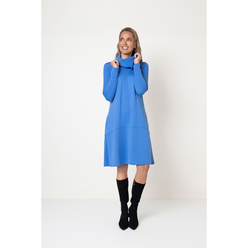 B Merino Cowl Neck Dress image number 6